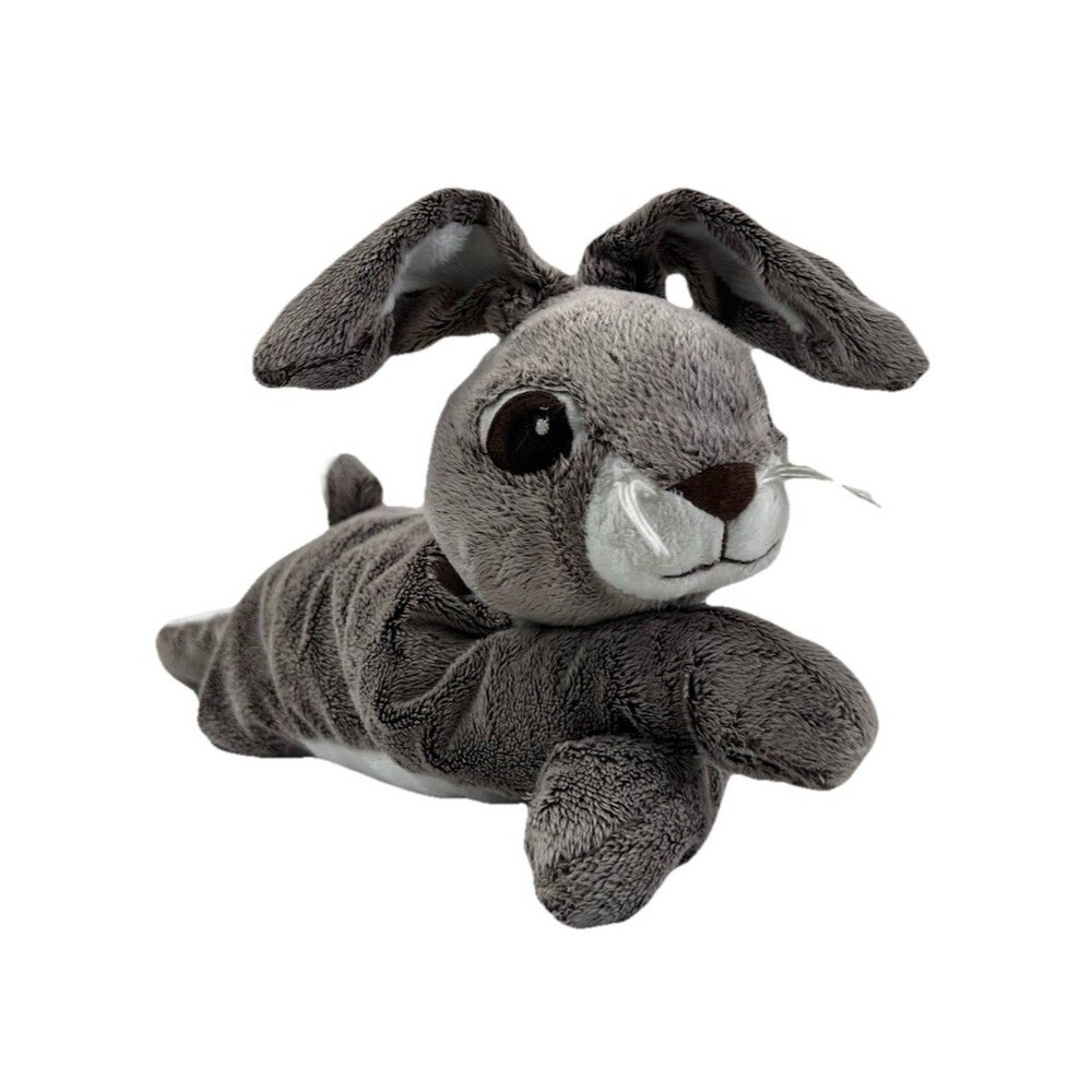 IKEA Bunny Rabbit Plush Vandring Hare Laying Gray Floppy Toy Soft Sewn Eyes 16”